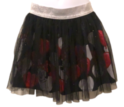 Disney Minnie Mouse Tulle Skirt Girls Size XS 4/5 Minnie Hearts Black Lace - $18.80
