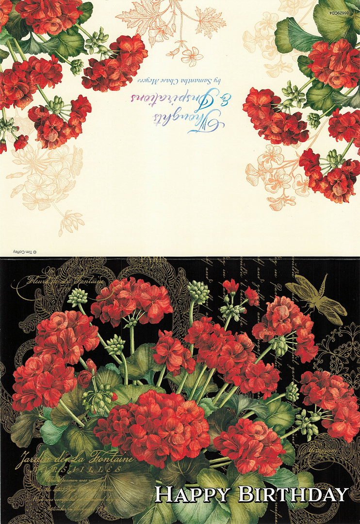 Flower Print Happy Birthday Greeting Card and 50 similar items