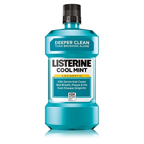 Listerine Oral Care Bundle: Mouthwash Cool Mint 2 pack, Listerine Pump ...