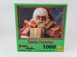Puzzle Works Christmas Series 1000 Pc Puzzle - Santa Surprise - New - $14.95