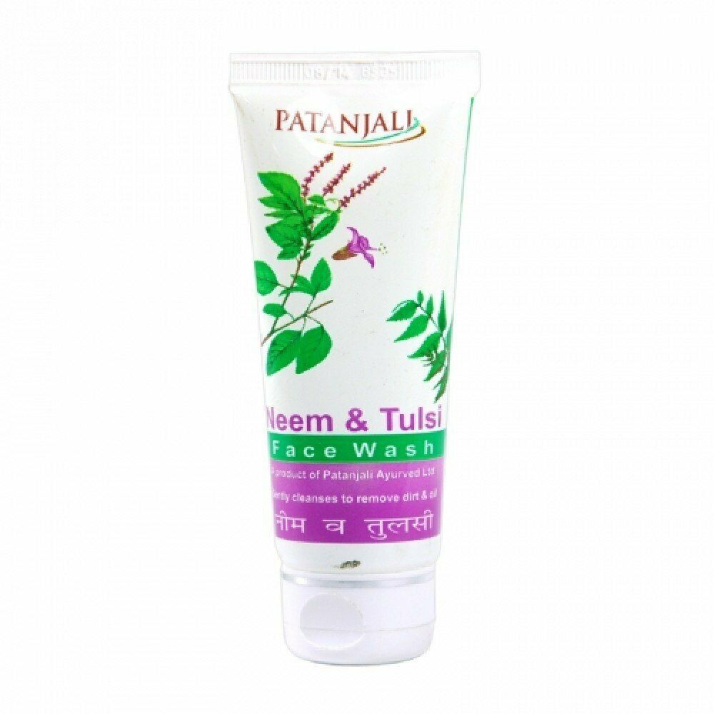 Patanjali Neem Tulsi Face Wash, 60g (PACK OF 3)FOR ALL TYPES OF SKIN - GLOW SKIN