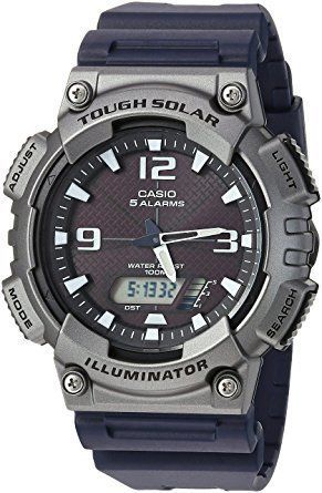 Casio Men's 'Tough Solar' Quartz Resin Casual Watch, Color Black (Model: AQ-S810