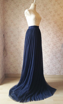Navy Extra Long Tulle Skirt Wedding Full Maxi Wedding Bridesmaid Skirt Plus Size image 3