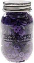 Buttons Galore Button Mason Jars Ultra Violet - $7.86
