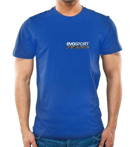 EvoSport Blue 100% Cotton T-Shirt Small