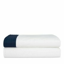 Ralph Lauren Blanc Bleu Wilford King Flat Sheet retail $185 - $92.52