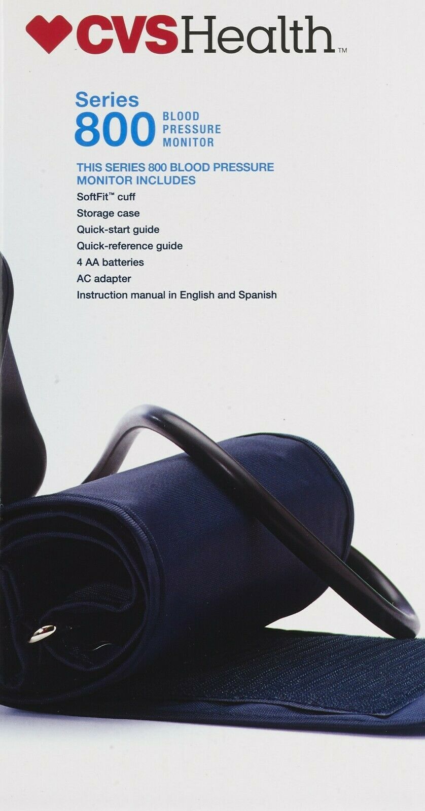 CVS Health Series 800 Upper Arm Blood Pressure Monitor FREE SHIPPING