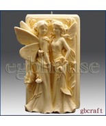 3D Silicone Candle Mold - Twin Fairys(2 parts assembled mold)-free shipping - $65.00