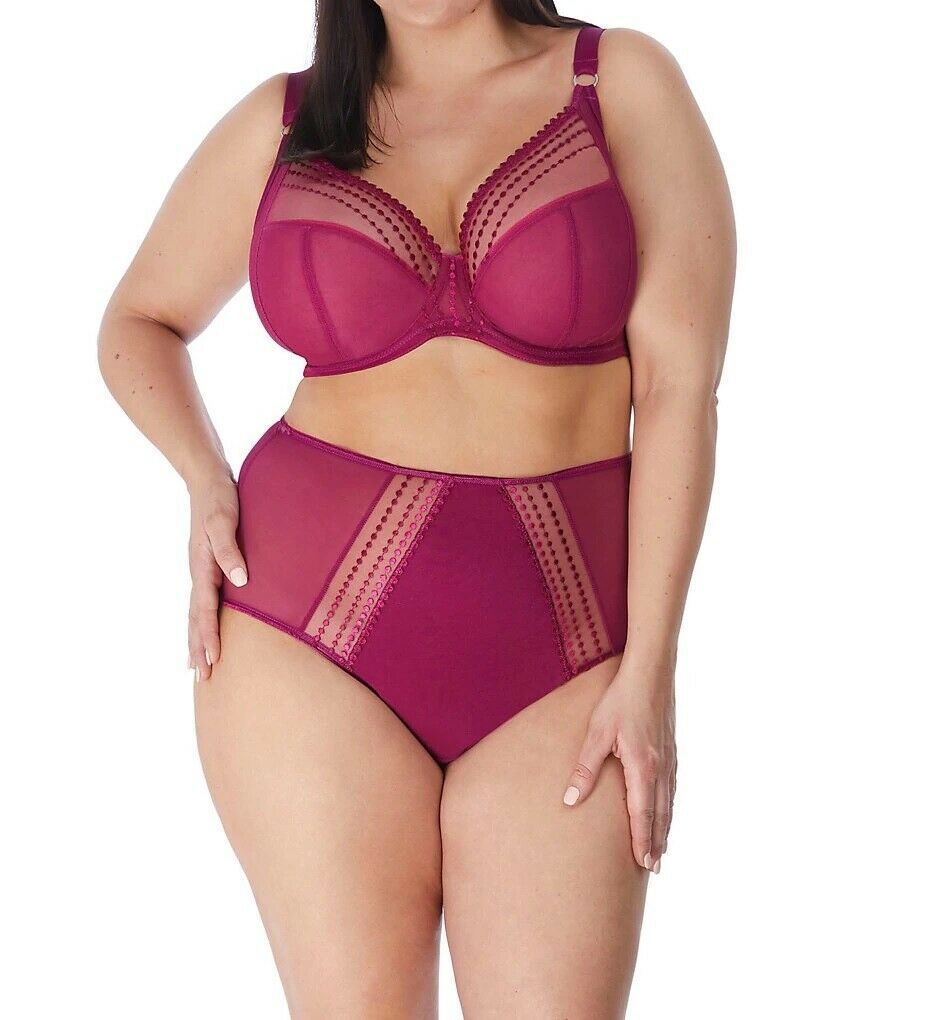 Elomi MAGENTA Matilda Underwire Plunge Bra, US 36L, UK 36HH Bras
