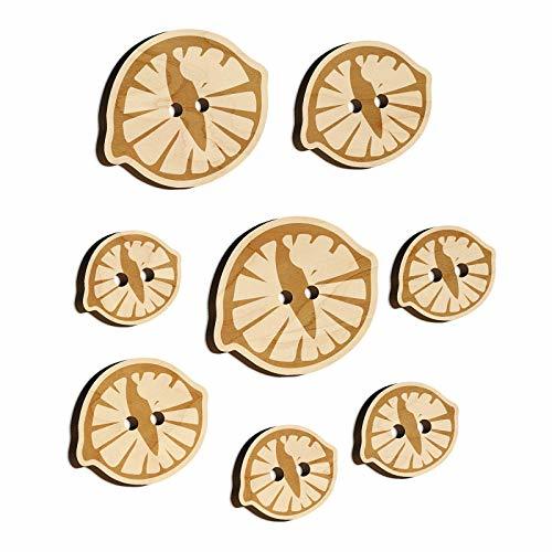 Cat Eye Wood Buttons for Sewing Knitting Crochet DIY Craft - Various Sizes (8pcs