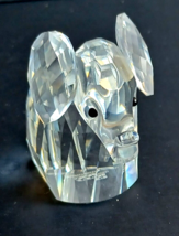 Swarovski Silver Crystal Baby Elephant Figurine With Metal Tail In Swarovski Box - $49.50