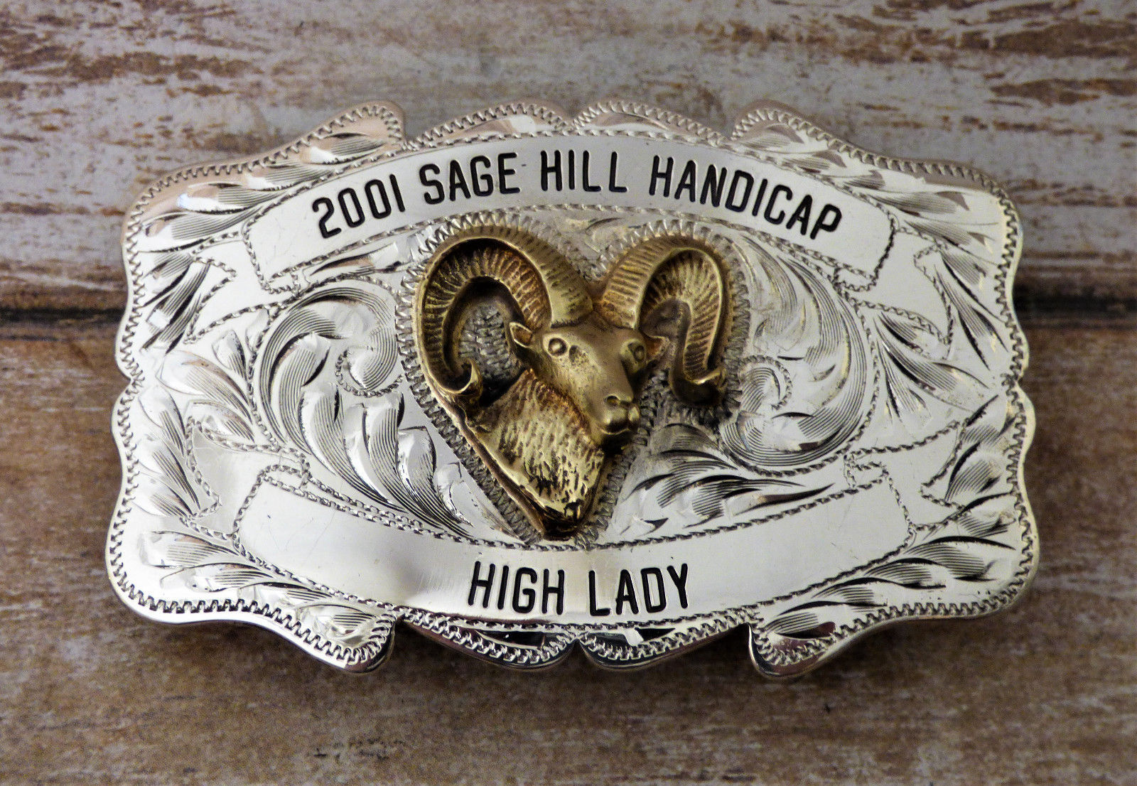 Trap & Skeet Shooting Sage Hill Sterling Face Trophy Belt Buckle Belt
