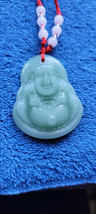 New Necklace Buddah Green Stone Pretty Collectible Jade - $31.99