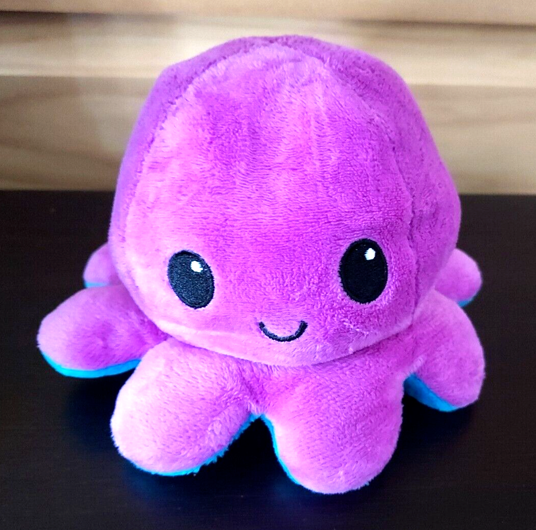 The Original Reversible Octopus Plushie TeeTurtle Purple Blue Happy Sad ...