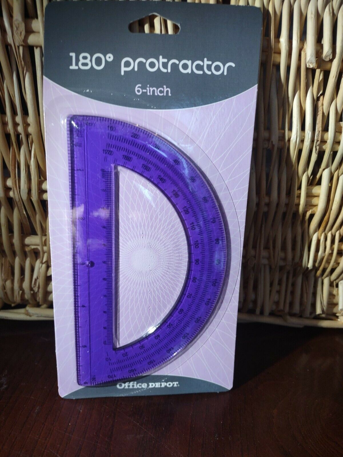 Office Depot 180 Degree Protractor Purple Other