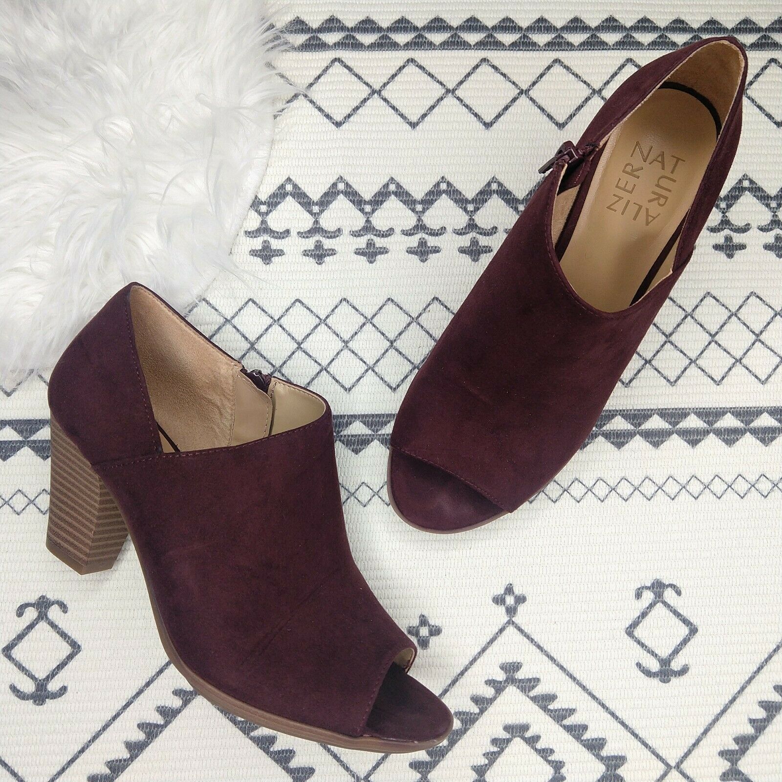 naturalizer peep toe booties