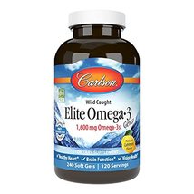 Carlson - Elite Omega-3 Gems, 1600 mg Omega-3 Fatty Acids Including EPA ... - $105.49
