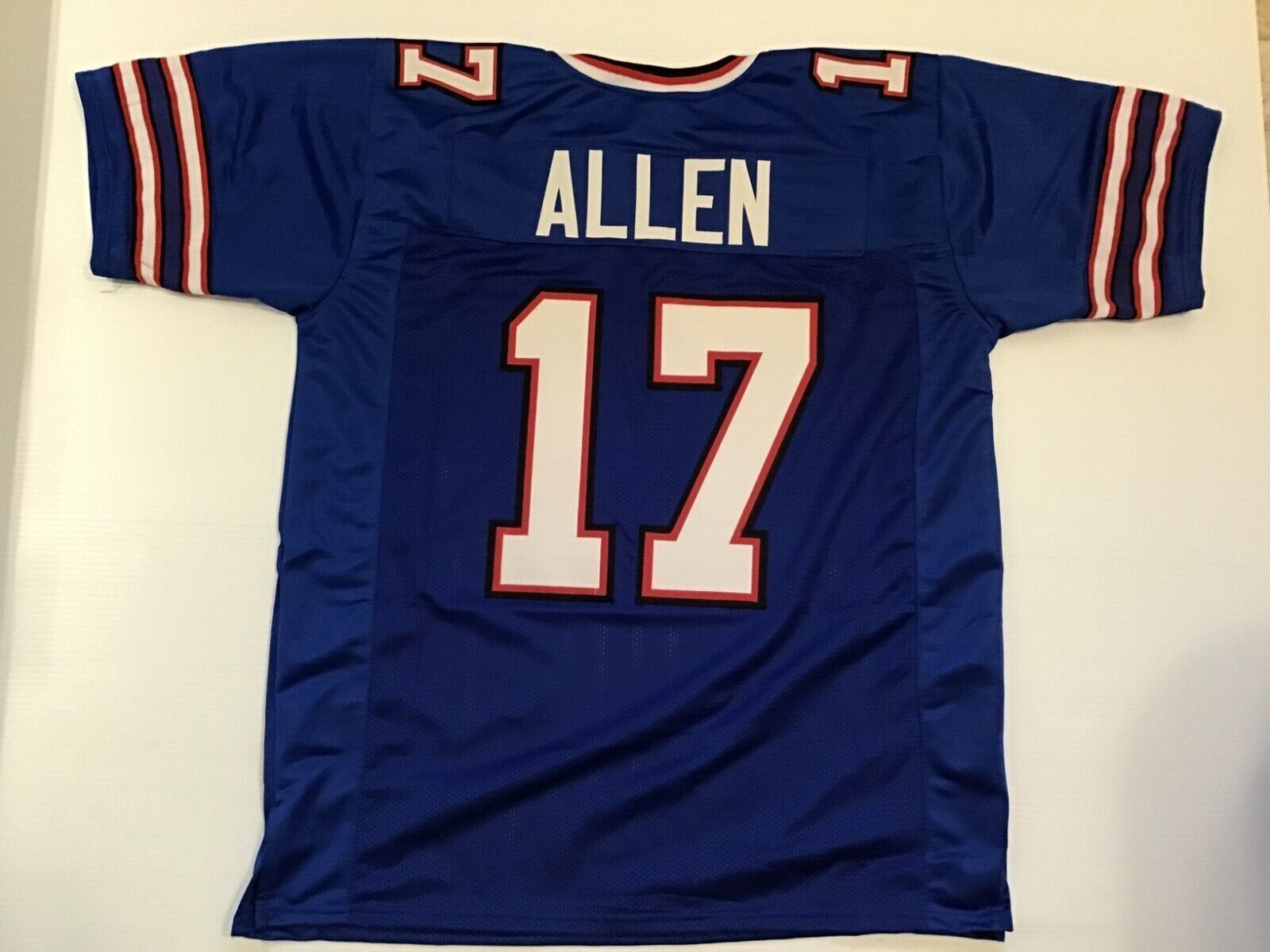 UNSIGNED CUSTOM Sewn Stitched Josh Allen Blue, Red, Old Blue Jersey M to 2XL