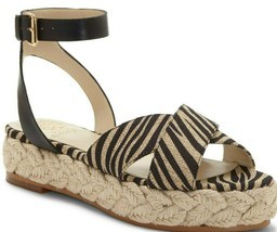 Vince Camuto Delindan Zebra Print Espadrille Flatform Sandals, Multi Siz... - $79.95