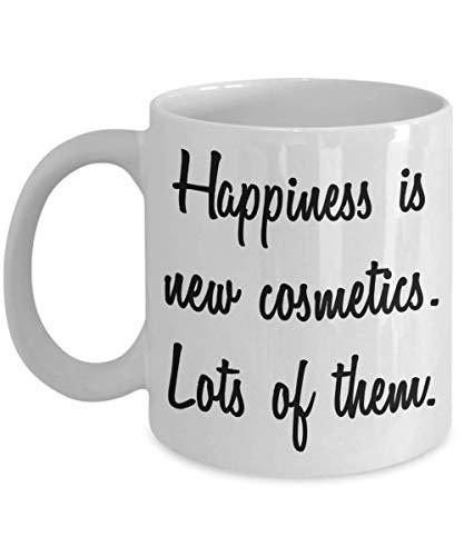 PixiDoodle Happiness Cosmetics Makeup Artist Coffee Mug (11 oz, White)