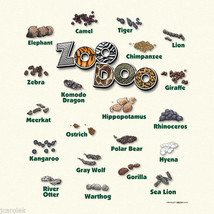 YOUTH T-shirt Zoo Doo Animal Poop S M L Cotton Short Sleeve Natural New - $14.14