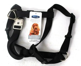 1 Ct Petmate Deluxe Signature Med Up To 50 Lbs Black Dog Harness 3/4" X 20-28"