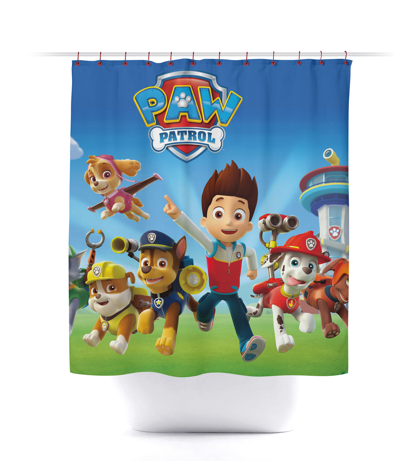 Paw Patrol Kids Bath Room Shower Curtain Set - Shower Curtains