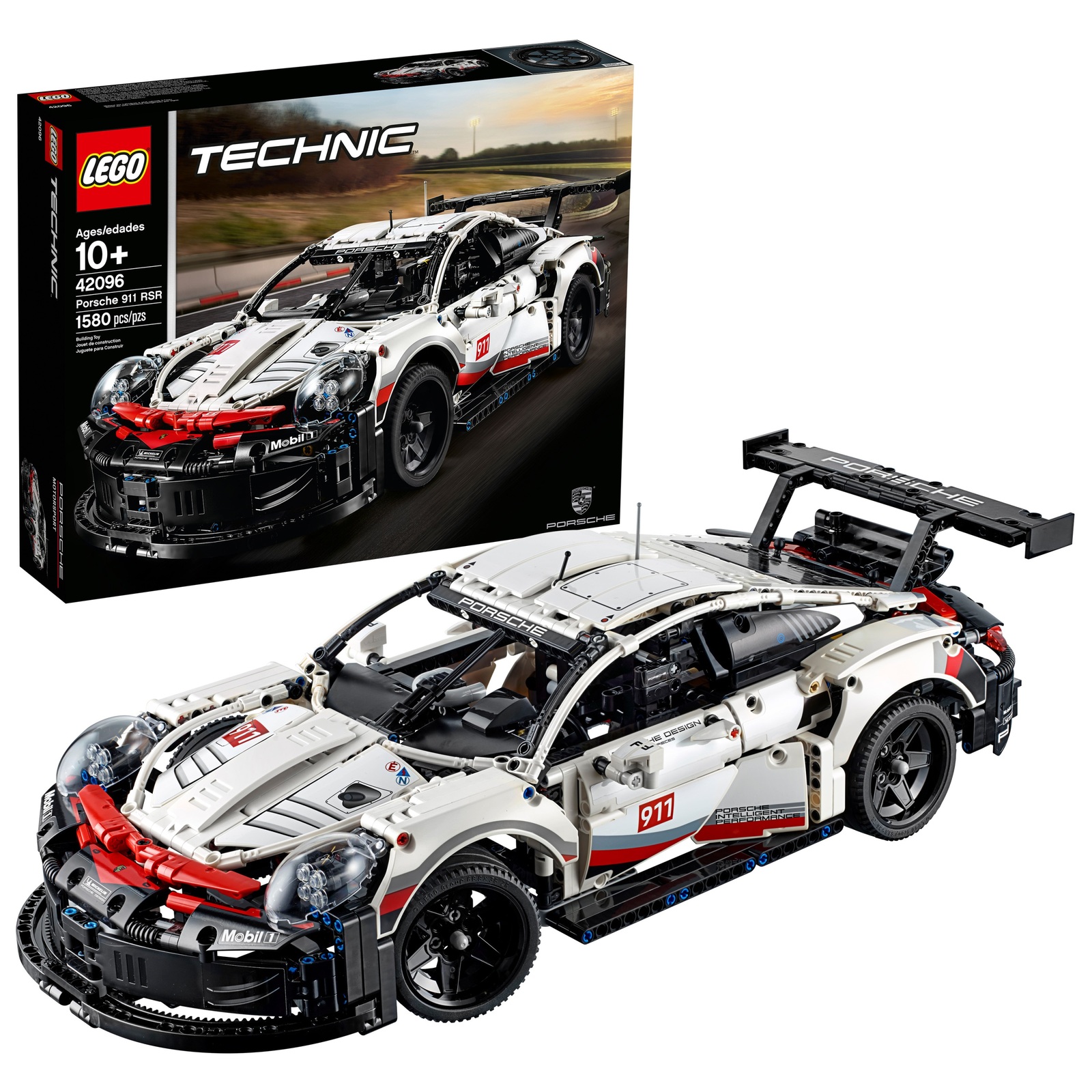 LEGO Technic Porsche 911 RSR 42096 Race Sport Car Building Toy Set (1580 Pieces)