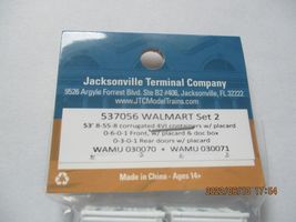 Jacksonville Terminal Company # 537056 Walmart Set 2, 53" Container N-Scale image 4