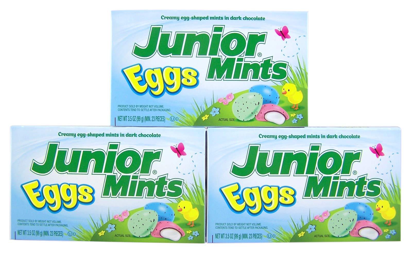 Junior Mints Eggs Dark Chocolate Easter Candy Movie Theater Box, 3.5 oz