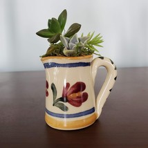 Succulent Arrangement in Tiny Handmade Pitcher, Succulent Planter, House Plant image 5