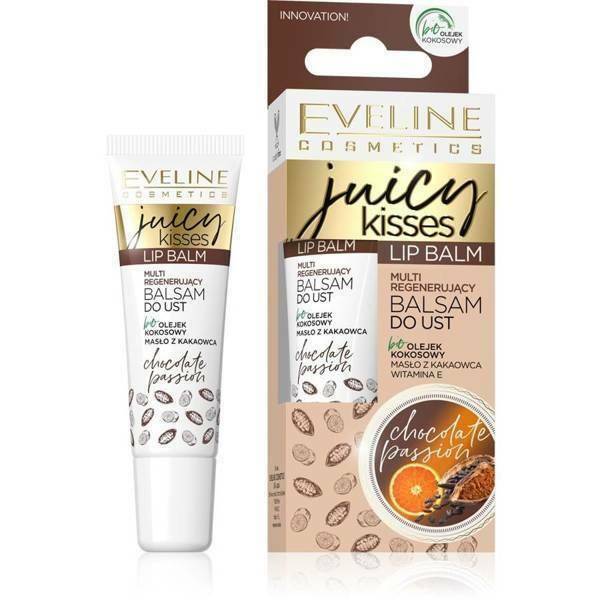 Eveline Juicy Kisses Regenerating Lip Balm Chocolate Passion 12ml COCOA BUTTER