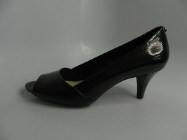 New Womens Calvin Klein Parisa Black Lizard Print Peep Toe Pump Heels Size 8M - $39.99