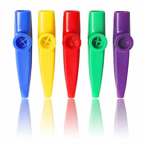 LovesTown Kazoos Musical Instruments,18 Pcs Plastic Kazoos with 20Pcs