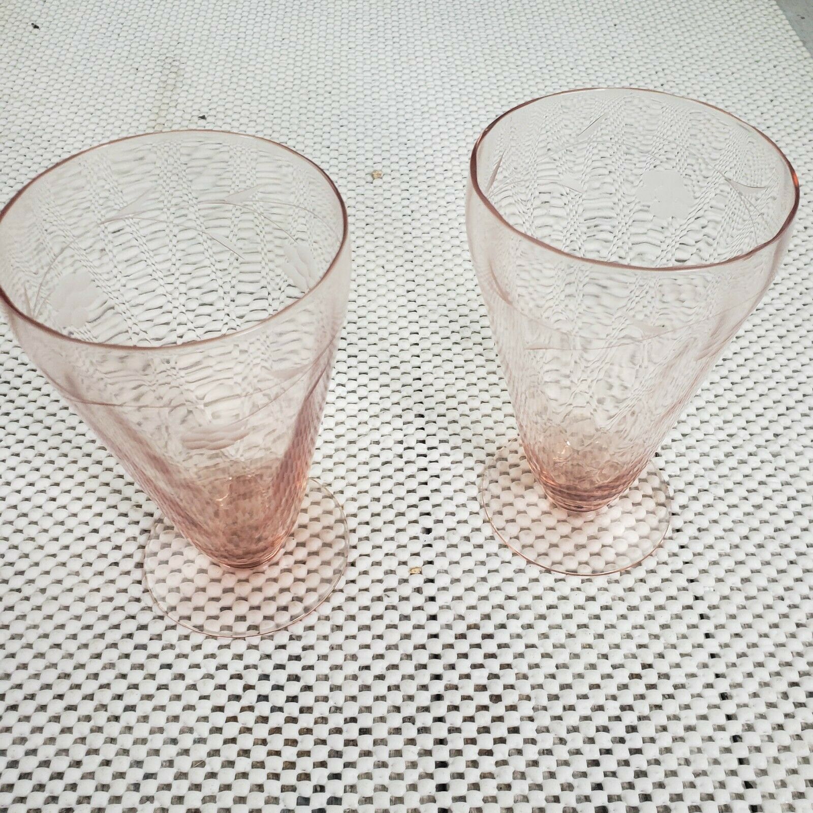 Depression Glass Drinking Glasses at Linda Gifford blog