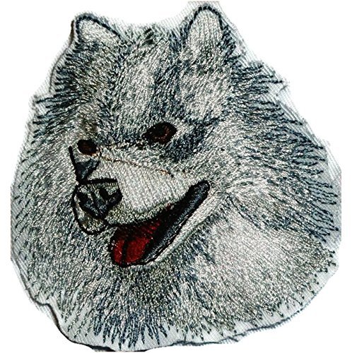 Amazing [Samoyed Dog Face] Embroidery Iron On/Sew Patch [4 x 3.88][Made in USA