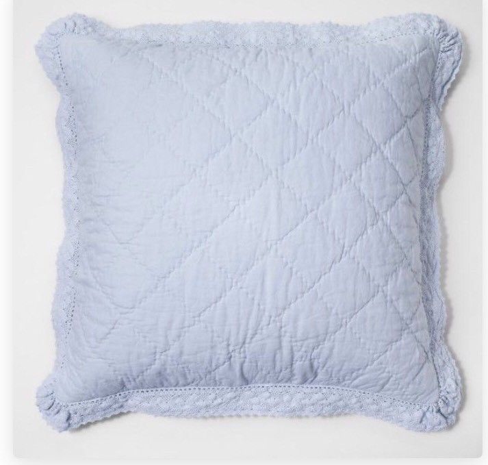 Simply Shabby Chic White Crochet Pillow Sham Standard New Home