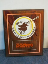 Vintage San Diego Padres Wood  Plaque 10.5&quot; x 13&quot;  - $18.86