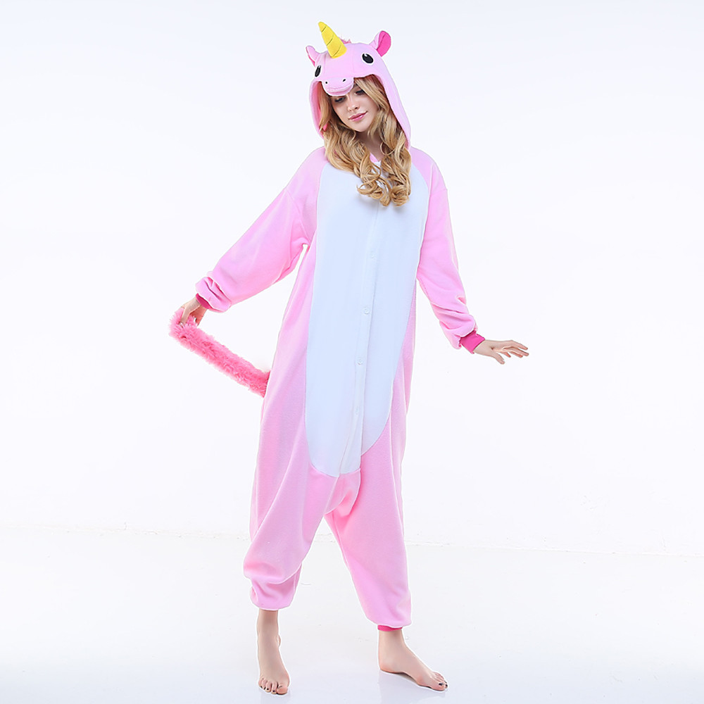 Adults' Kigurumi Pajamas Unicorn Flying Horse Onesie Pajamas Polar