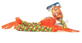 2 Count Petdom 27 In Orange Multicolor Squeaky Tadpole Pet Toy Good For Teeth