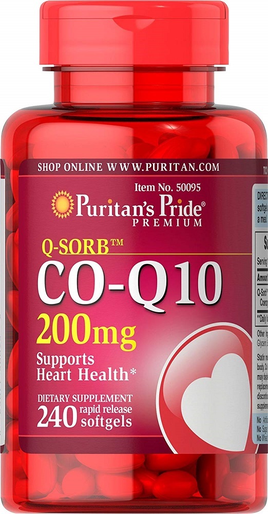 Puritans Pride QSORB CoQ10 200 mg Supplement for Heart Health Support**
