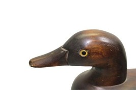 Vintage Carved Wood Mallard Duck Decoy 17" Long Original Unsigned Wooden image 2