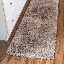 Rugs.com Infinity Collection Solid Shag Area Rug  13 Ft Runner Khaki Shag Rug P - $109.00