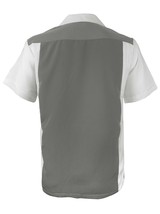 Men's Premium Retro Classic Two Tone Guayabera Bowling Casual Dress Shirt image 6