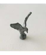 Miniature Pewter Eagle Hawk Bird Figurine for Diorama Dollhouse Mini Vil... - $17.53