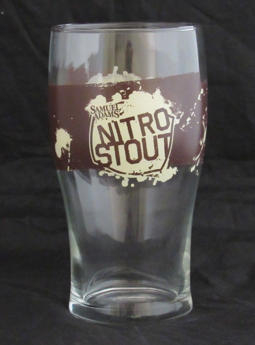 Nitro Stout Beer Glass Samuel Adams Sam Rare 16 oz Other