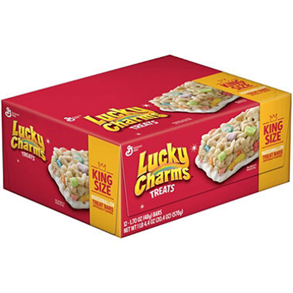 Lucky Charms General Mills Marshmallow Treat Crunchy Cereal Bars 1.7 Oz