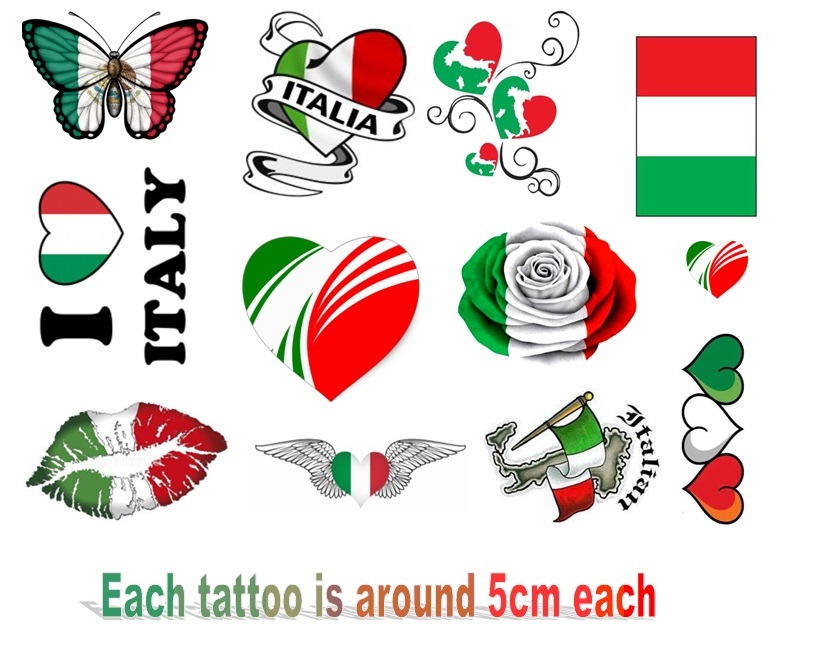Italy Temporary Tattoos Temporary Tattoos