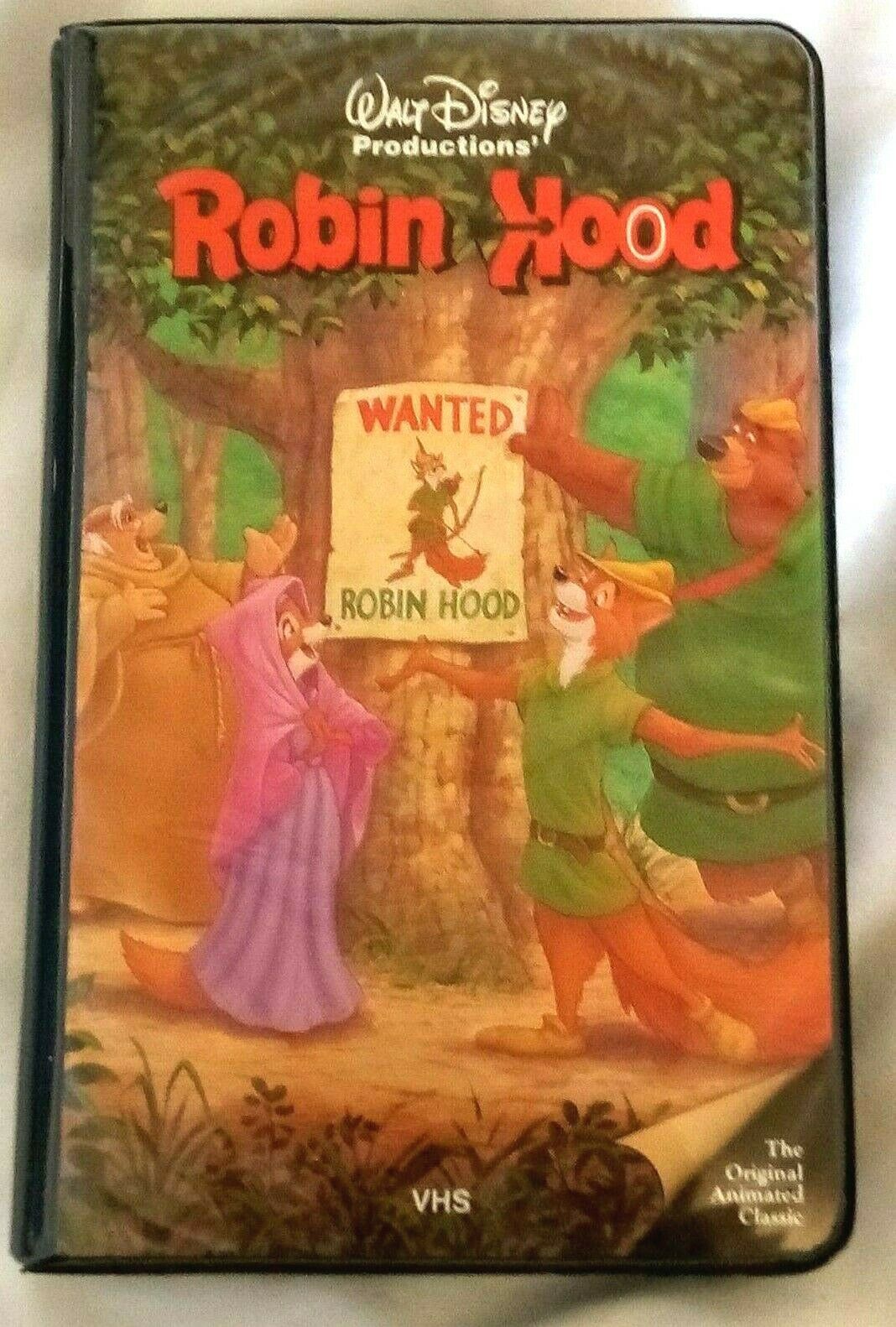 Walt Disney The Classics 1985 Robin Hood VHS 228VS Padded Black ...