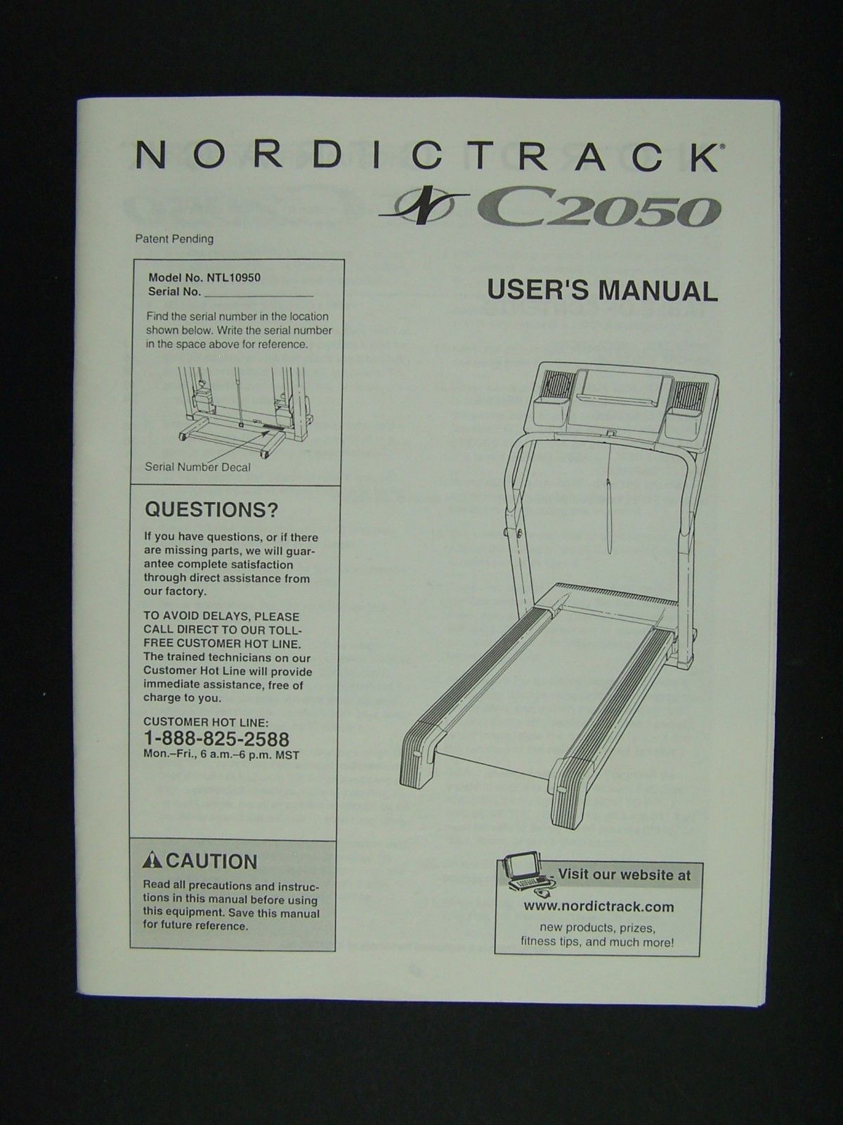 NordicTrack C2050 Treadmill User Manual Treadmills